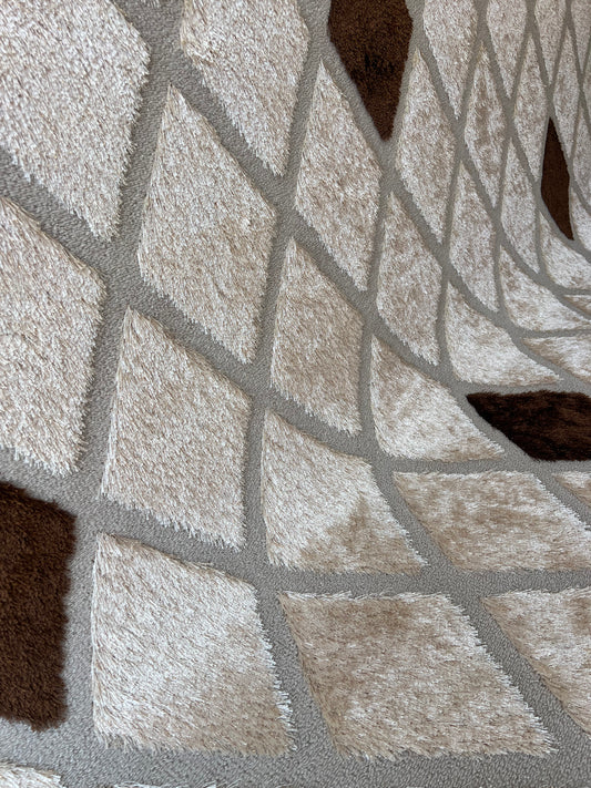 K-beige motif marron