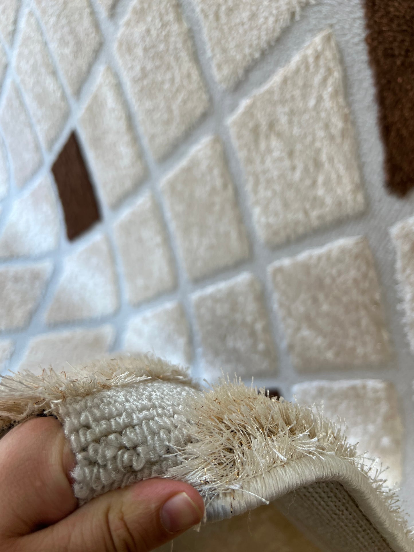 K-beige motif marron